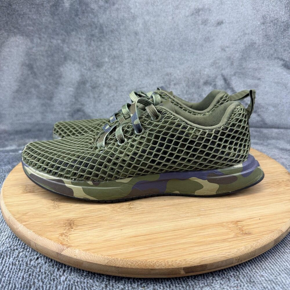 NOBULL Shoes Womens Size 4.5 Green Mesh Camouflage Sneakers Cross Training